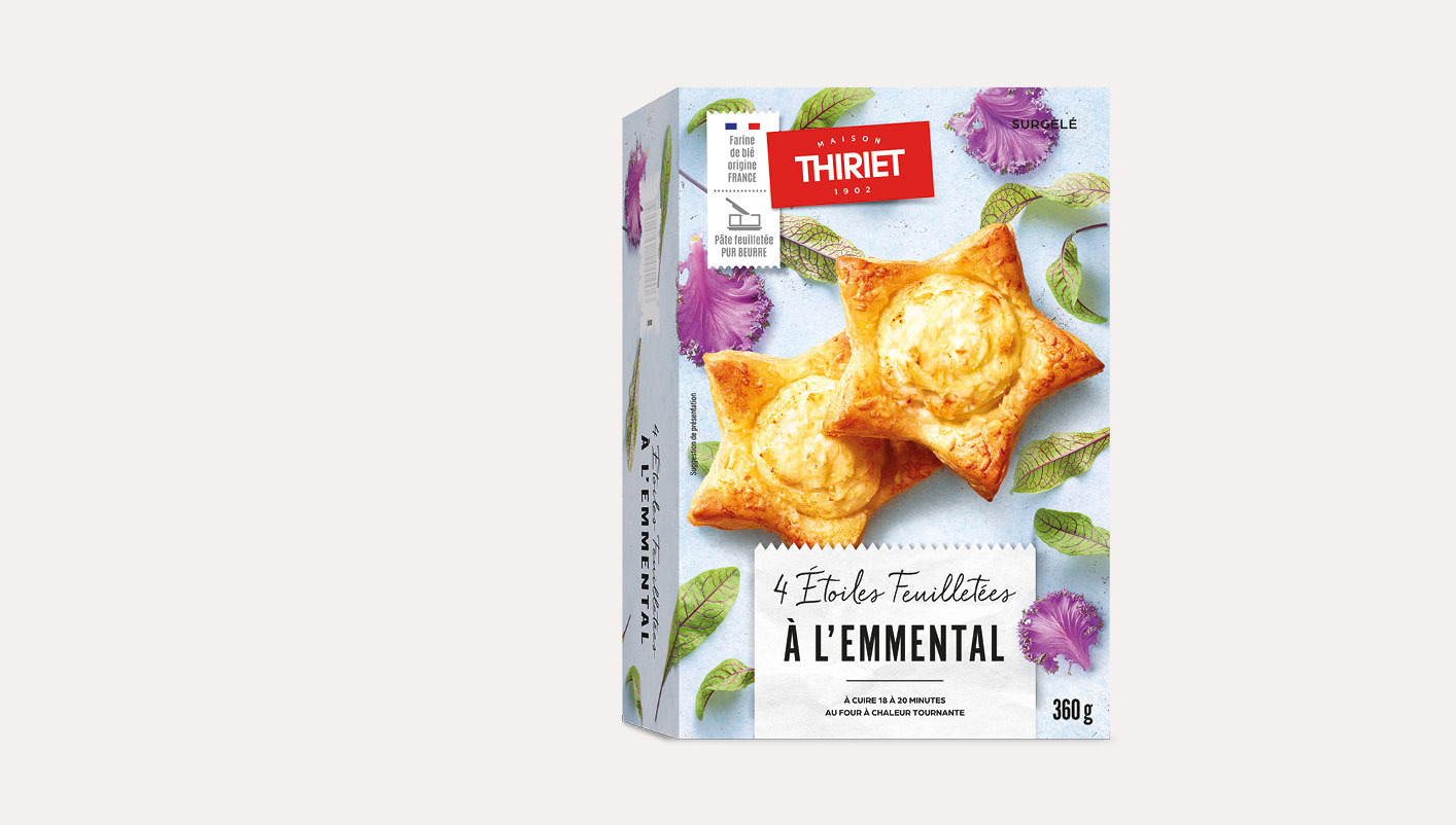 4 étoiles feuilletées à l'emmental Le lot de 2
