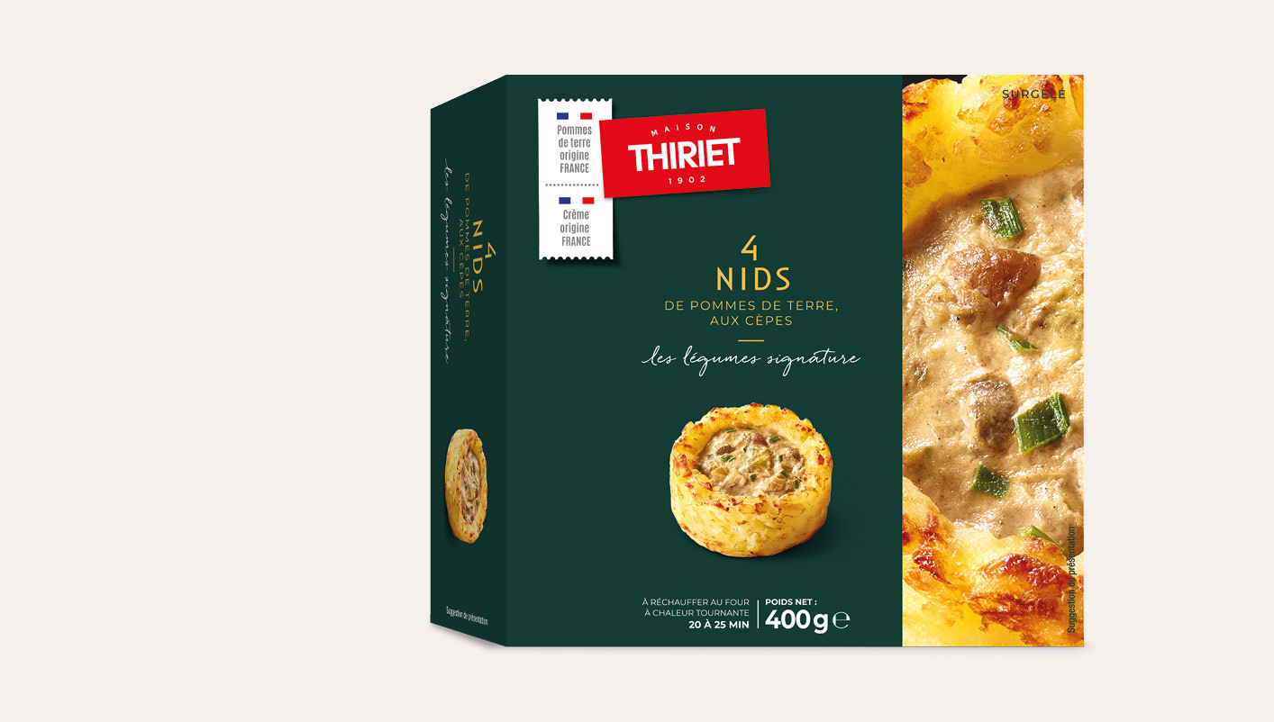 4 Nids de pommes de terre aux cèpes