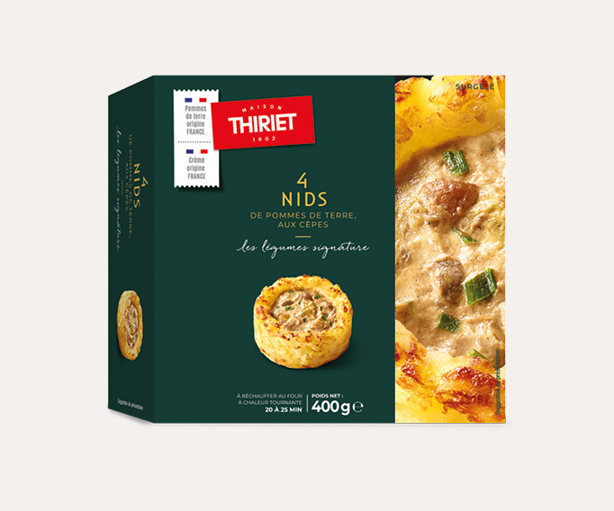 4 Nids de pommes de terre aux cèpes