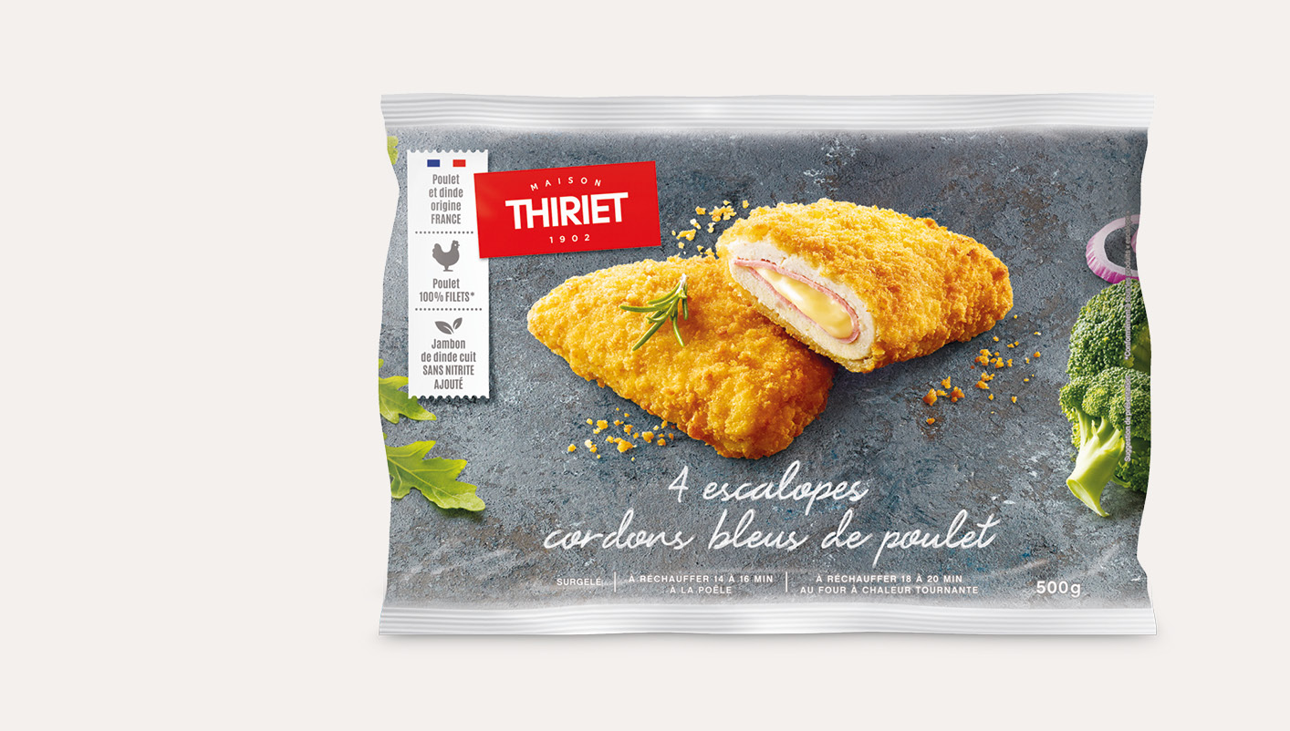 4 Escalopes cordons bleus de poulet