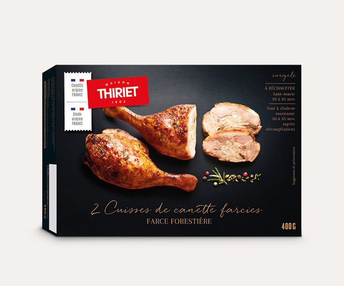 2 Cuisses de canette farcies, farce forestière