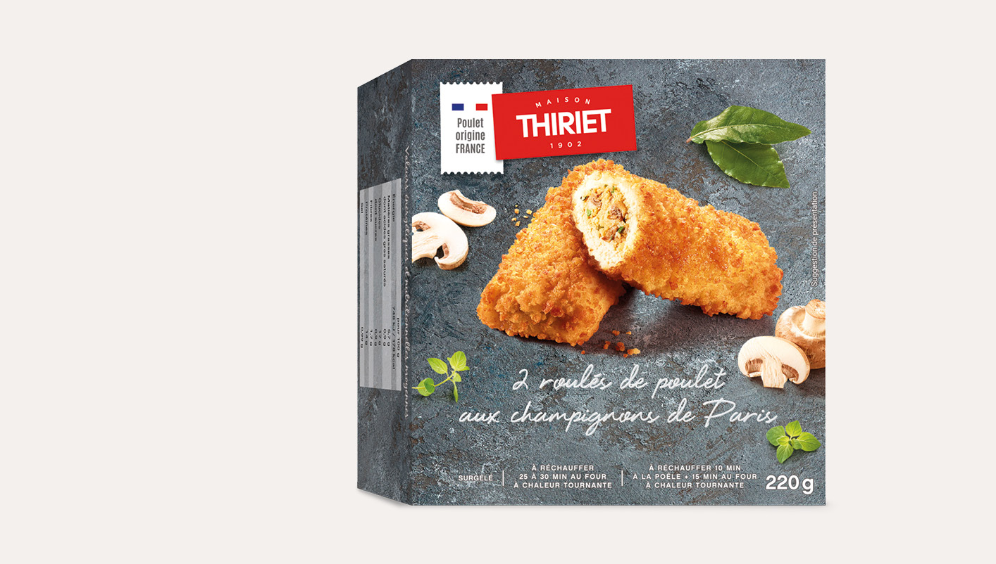 2 Roulés de poulet aux champignons de Paris La 2ème à -50%