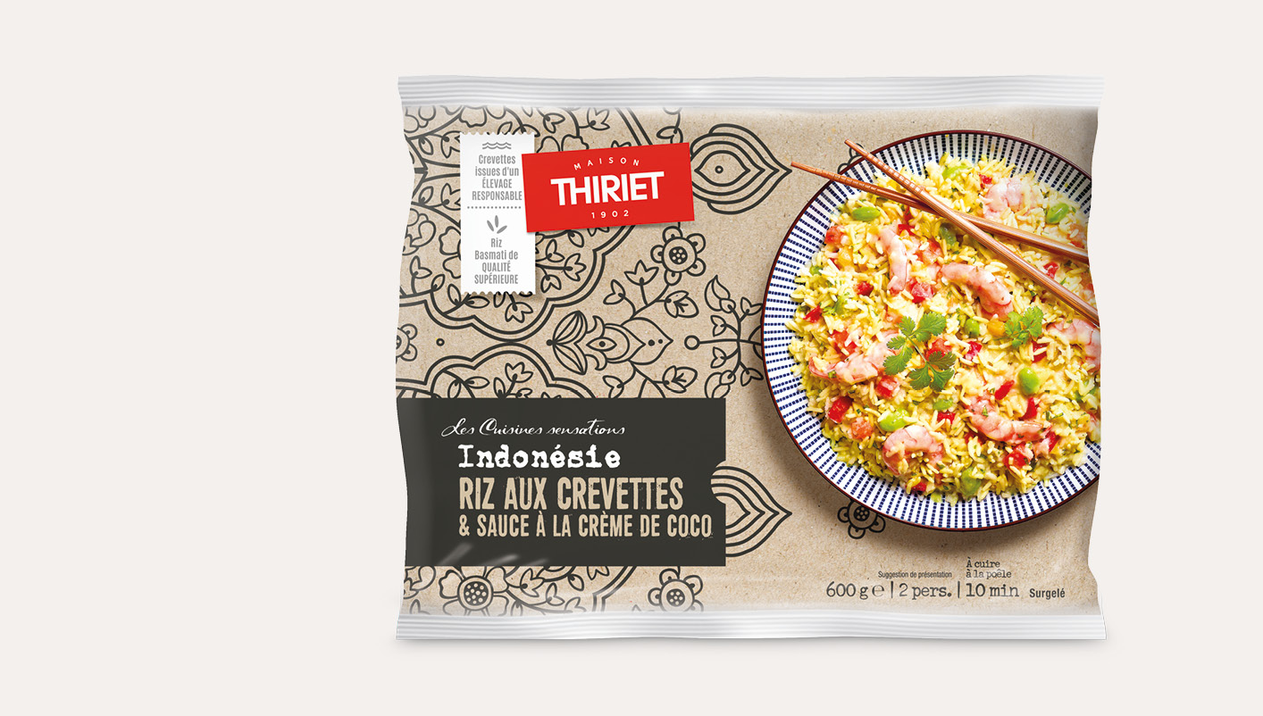 Riz aux crevettes et sauce à la crème de coco Le 2ème à -50%