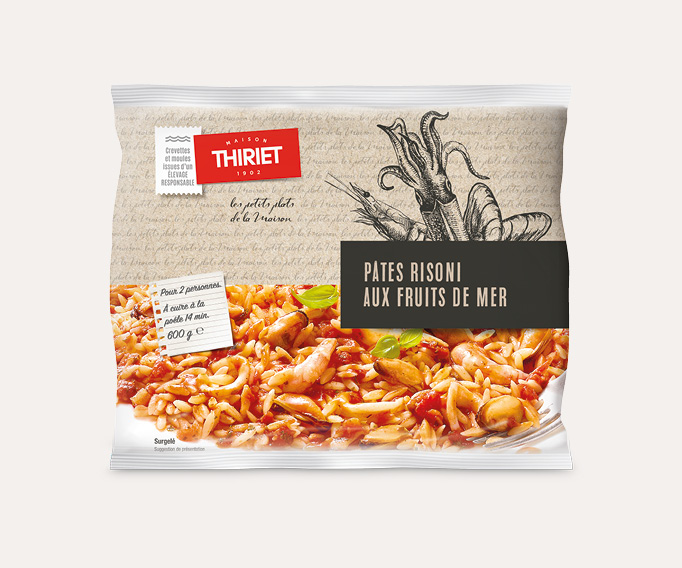 Pâtes risoni aux fruits de mer Le lot de 2