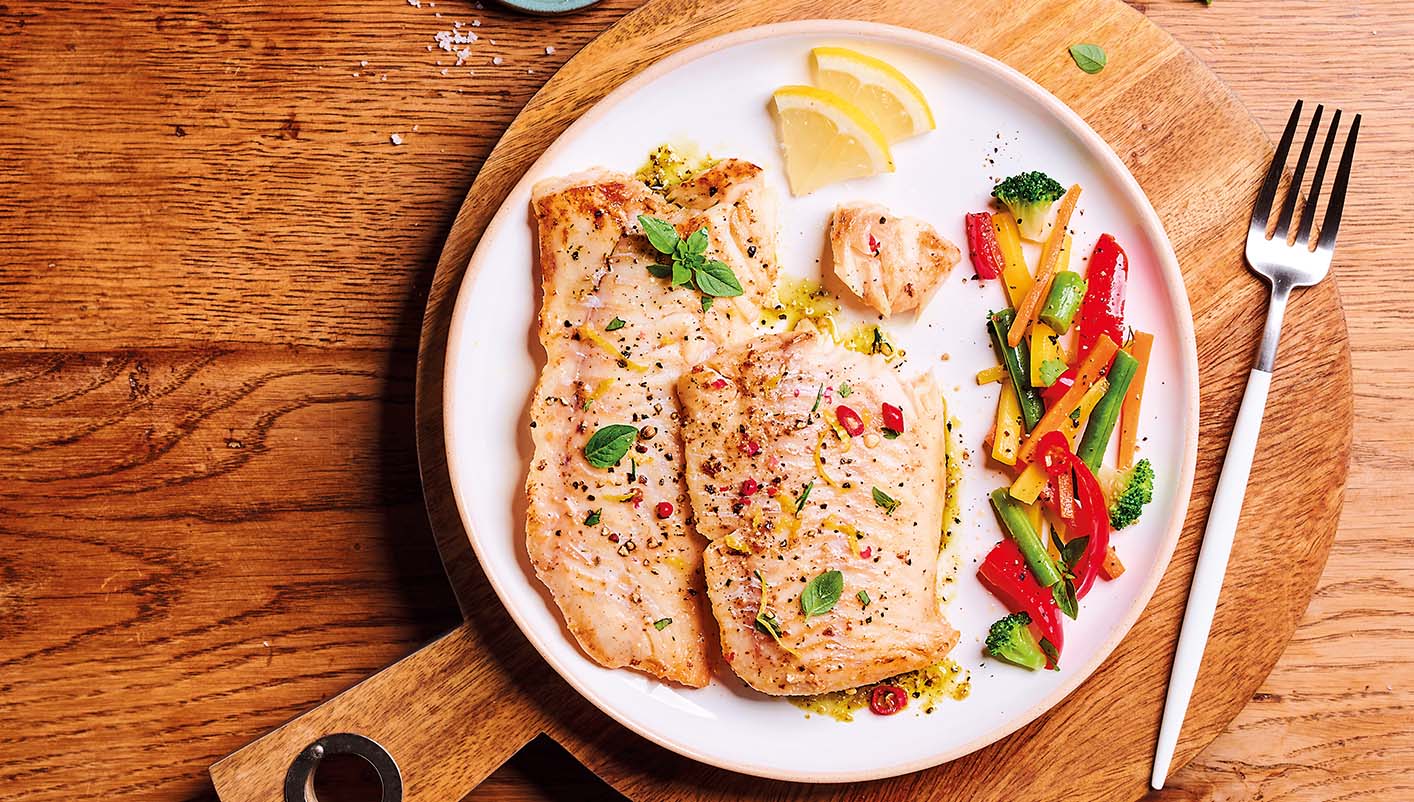 Filets d'églefin coupés en portions