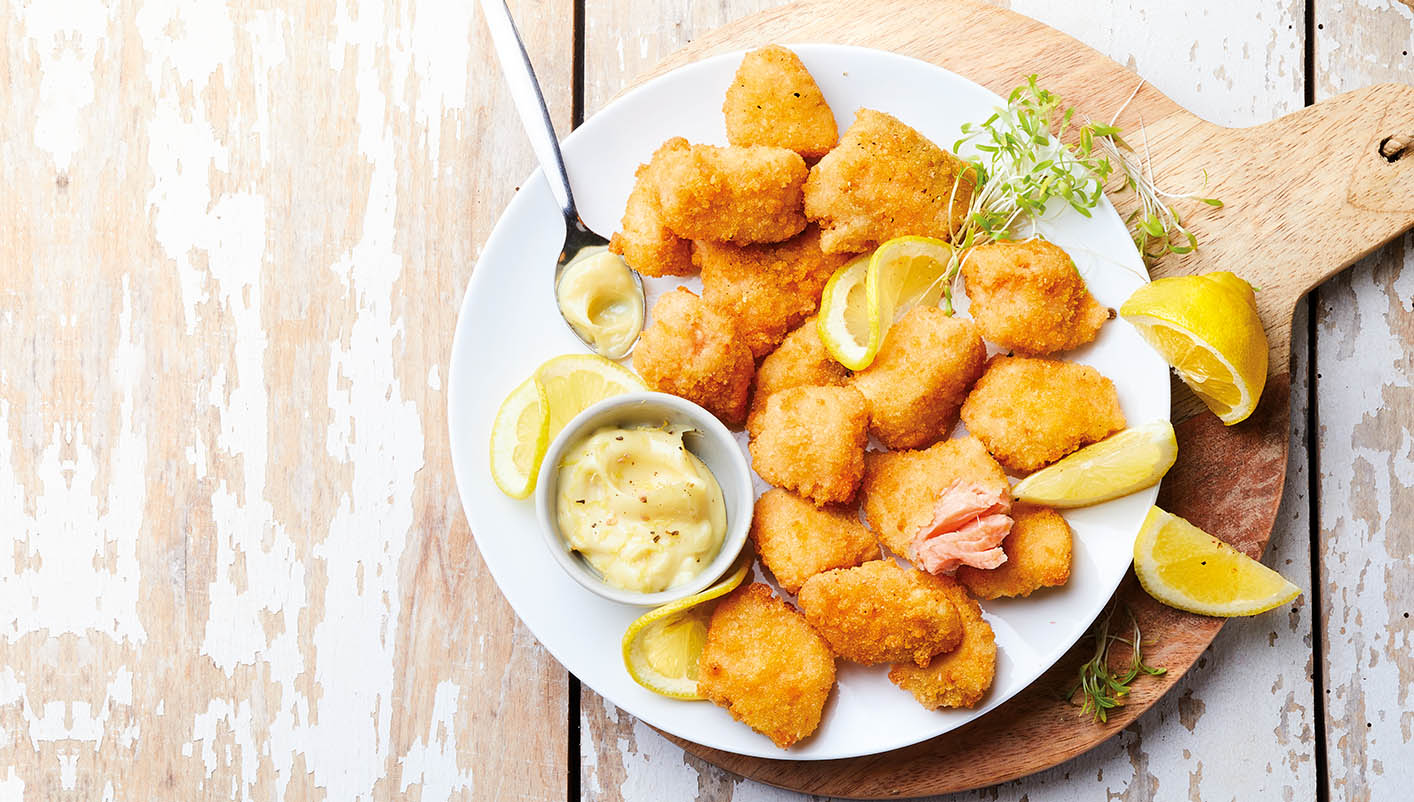 Nuggets de saumon panés