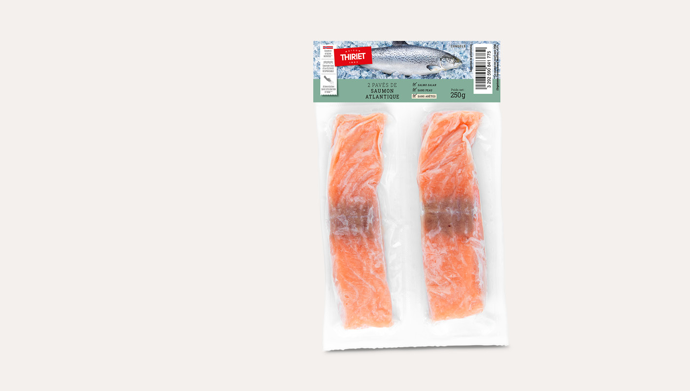 2 Pavés de saumon Atlantique sans peau