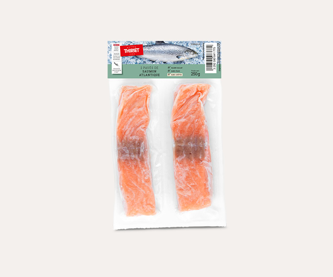2 Pavés de saumon Atlantique sans peau