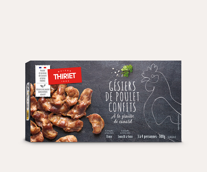 Gésiers de poulet confits à la graisse de canard