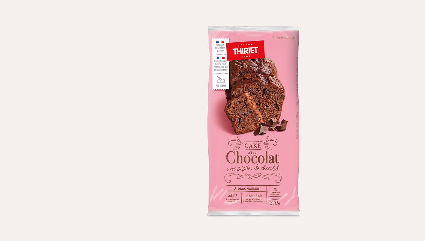 Cake au chocolat avec pépites de chocolat
