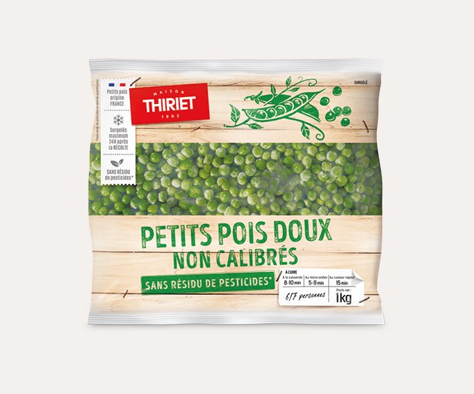 Petits pois doux sans résidu de pesticides
