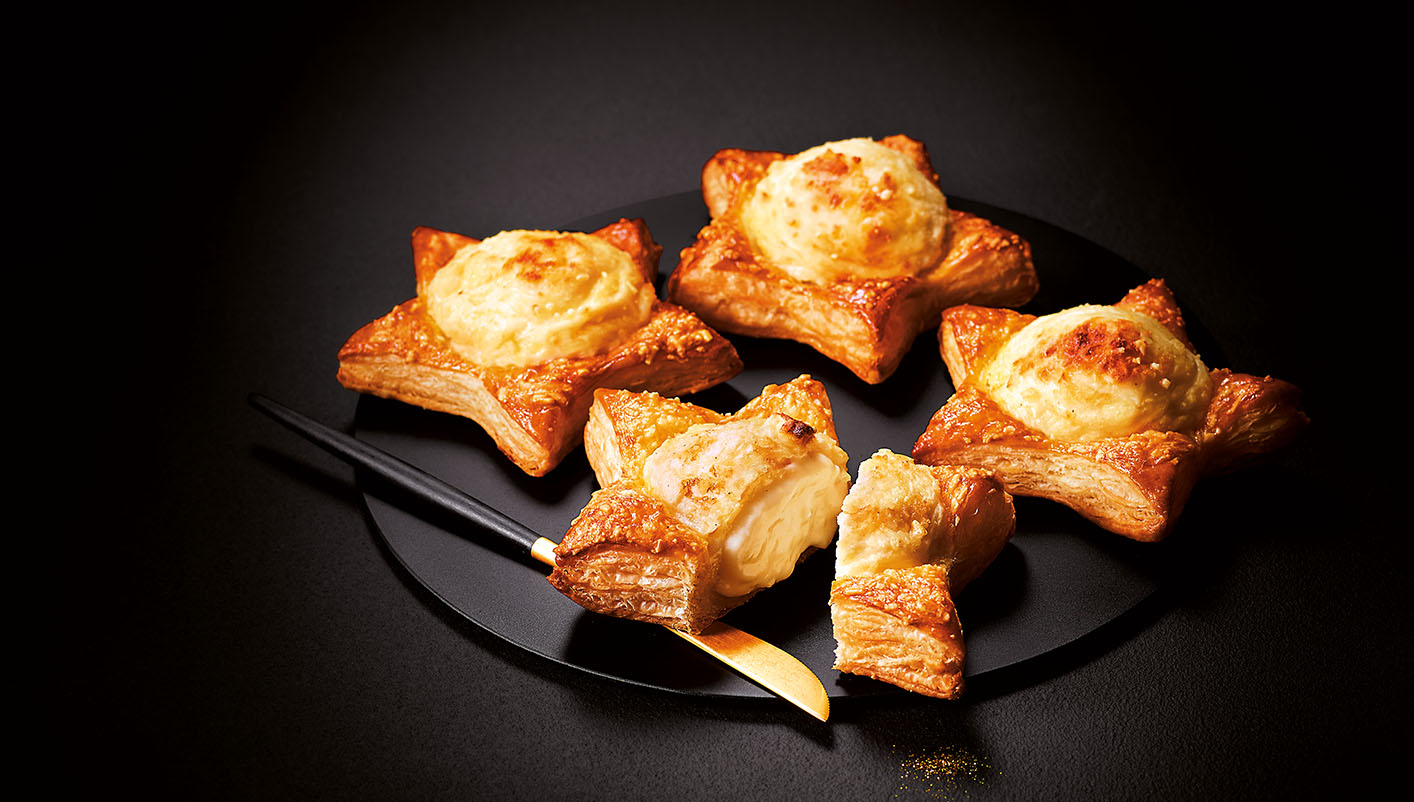 4 étoiles feuilletées à l'emmental Le lot de 2