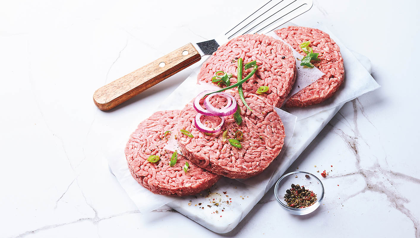 4 Steaks hachés ronds pur bœuf 15% MG race Charolaise