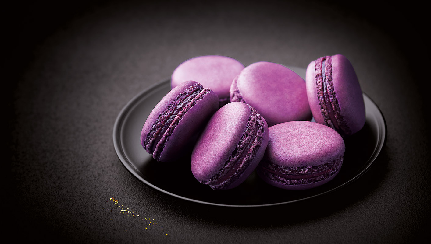 6 Macarons au cassis noir de Bourgogne