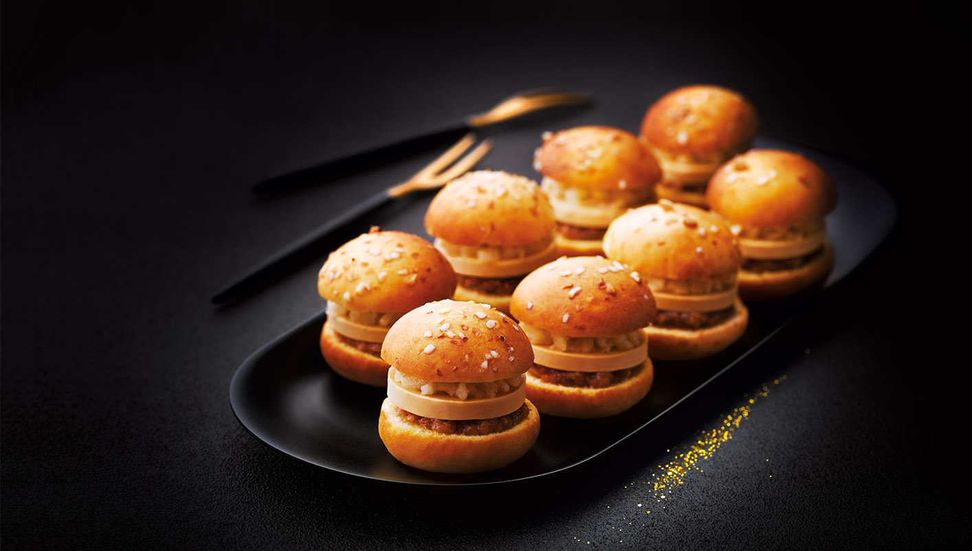 8 Mini burgers au bloc de foie gras de canard