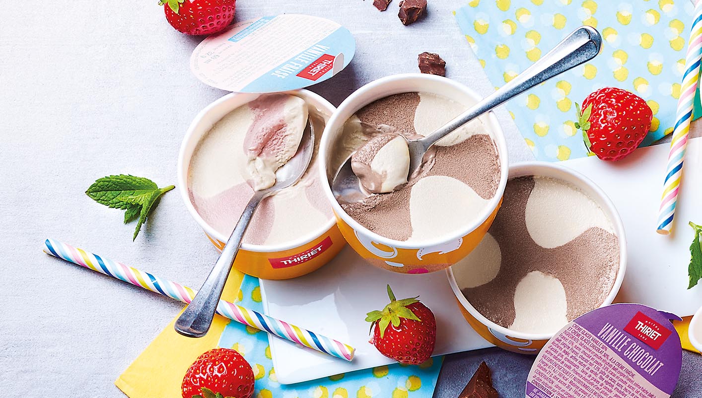 12 Pots vanille/fraise ou vanille/chocolat La 2ème à -50%
