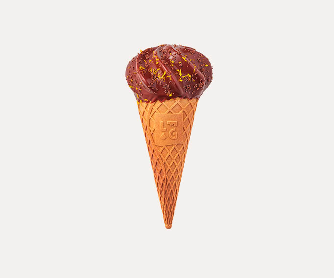 Iconic cône artisanal - chocolat, orange