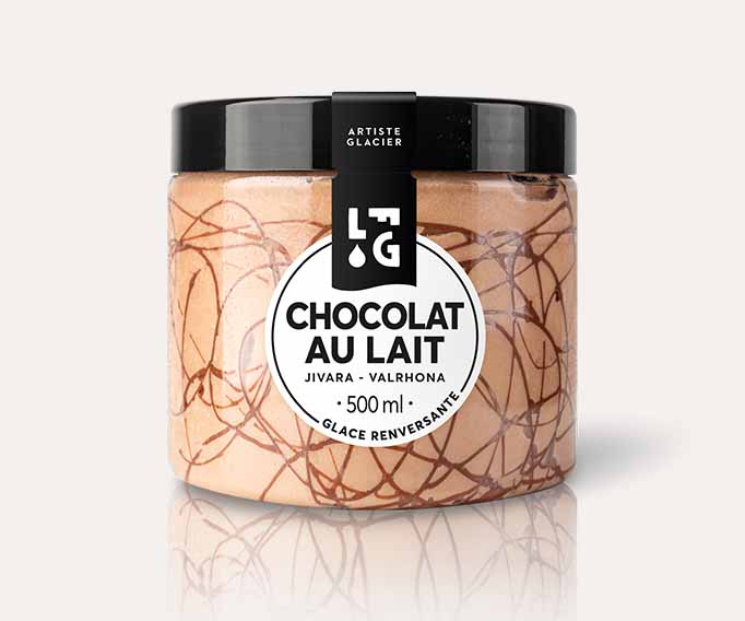 Glace artisanale au chocolat au lait Jivara® Valrhona®
