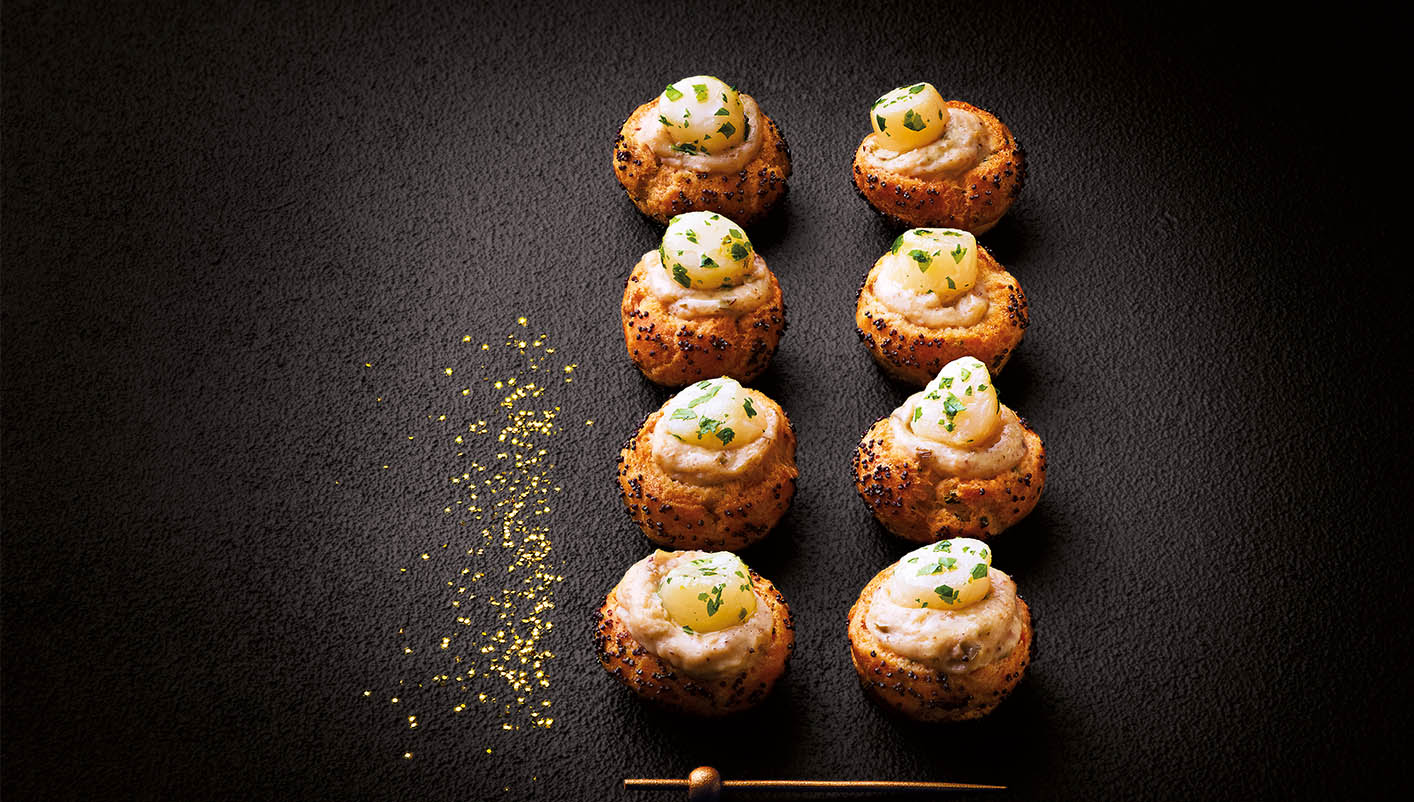 8 Petits choux aux noix de St-Jacques