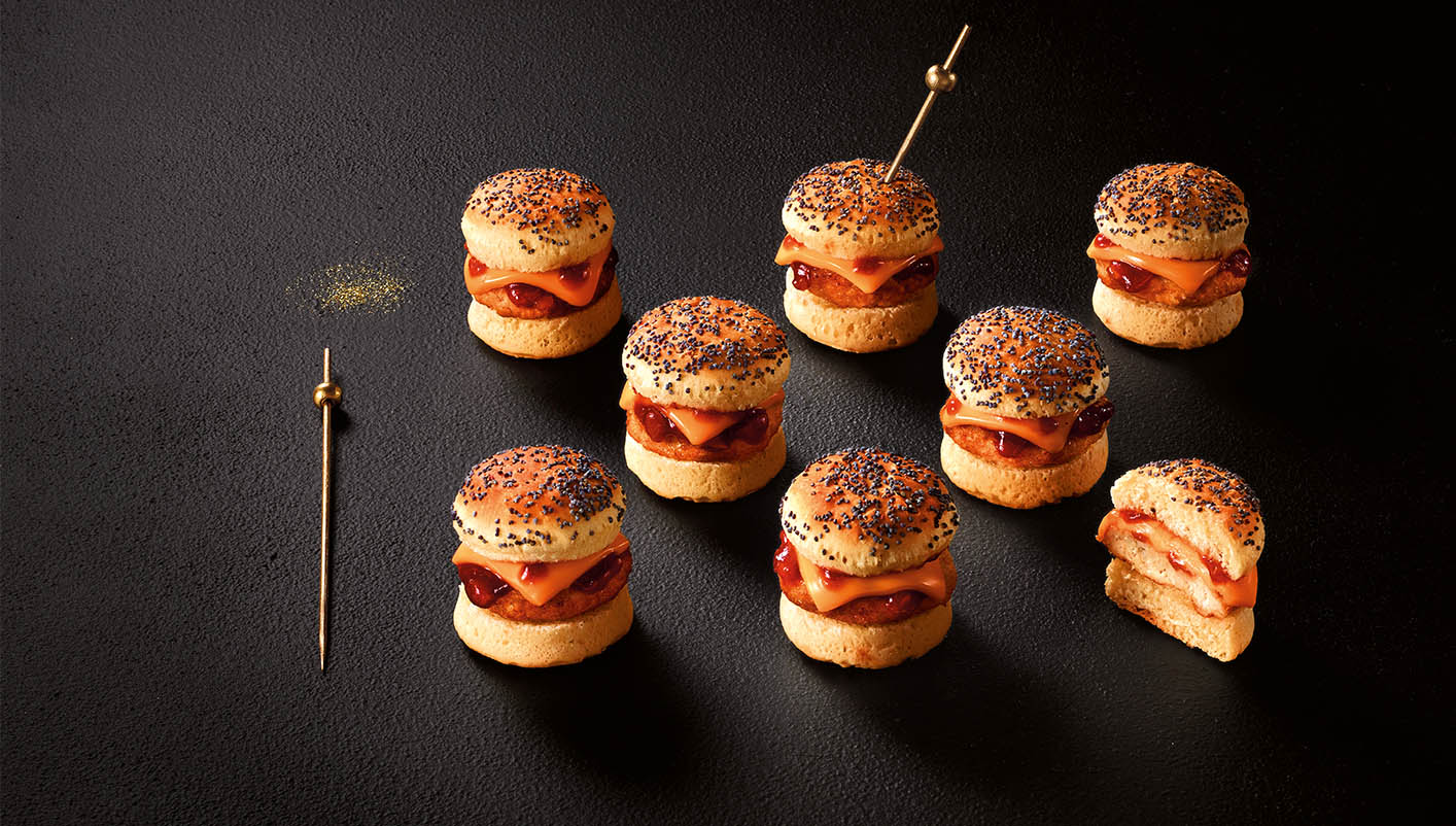 9 Mini burgers au poulet