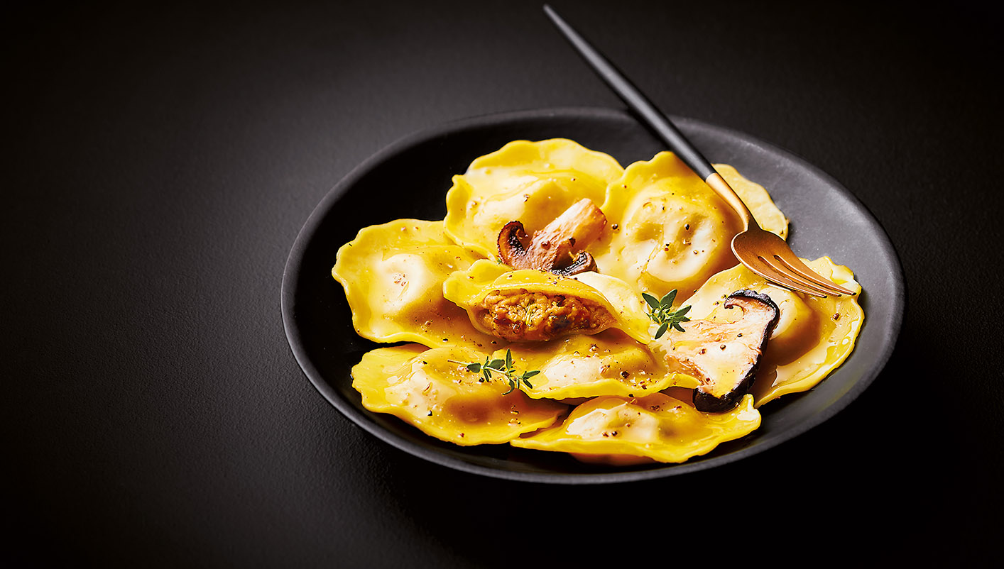 Girasoli aux champignons de Paris et cèpes