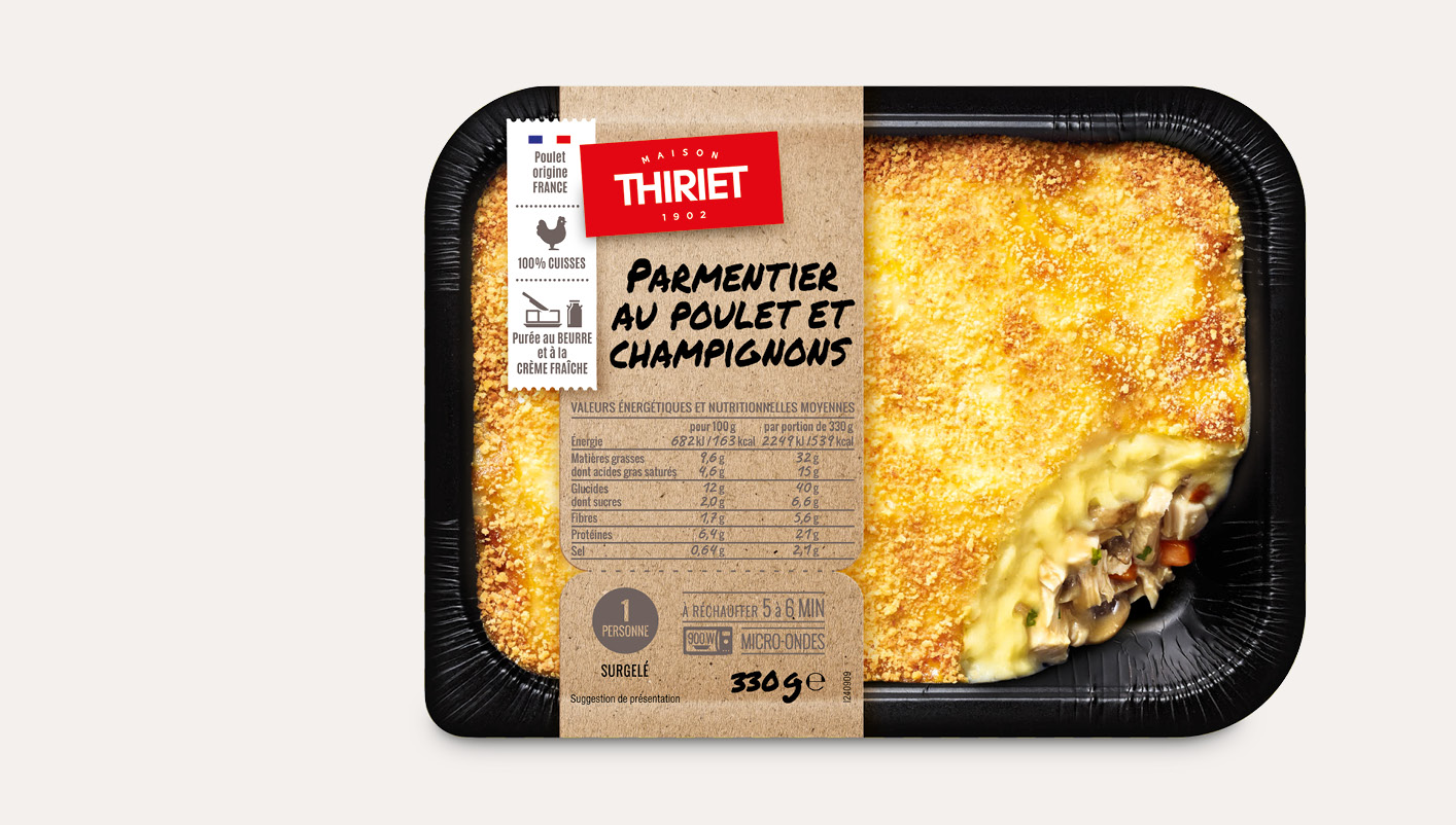 Plats cuisinés individuels au choix Le lot de 3