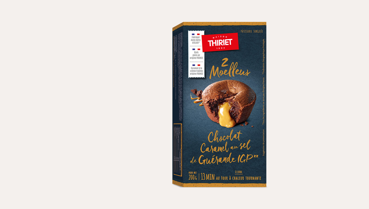 2 moelleux chocolat caramel au sel de Guérande IGP*