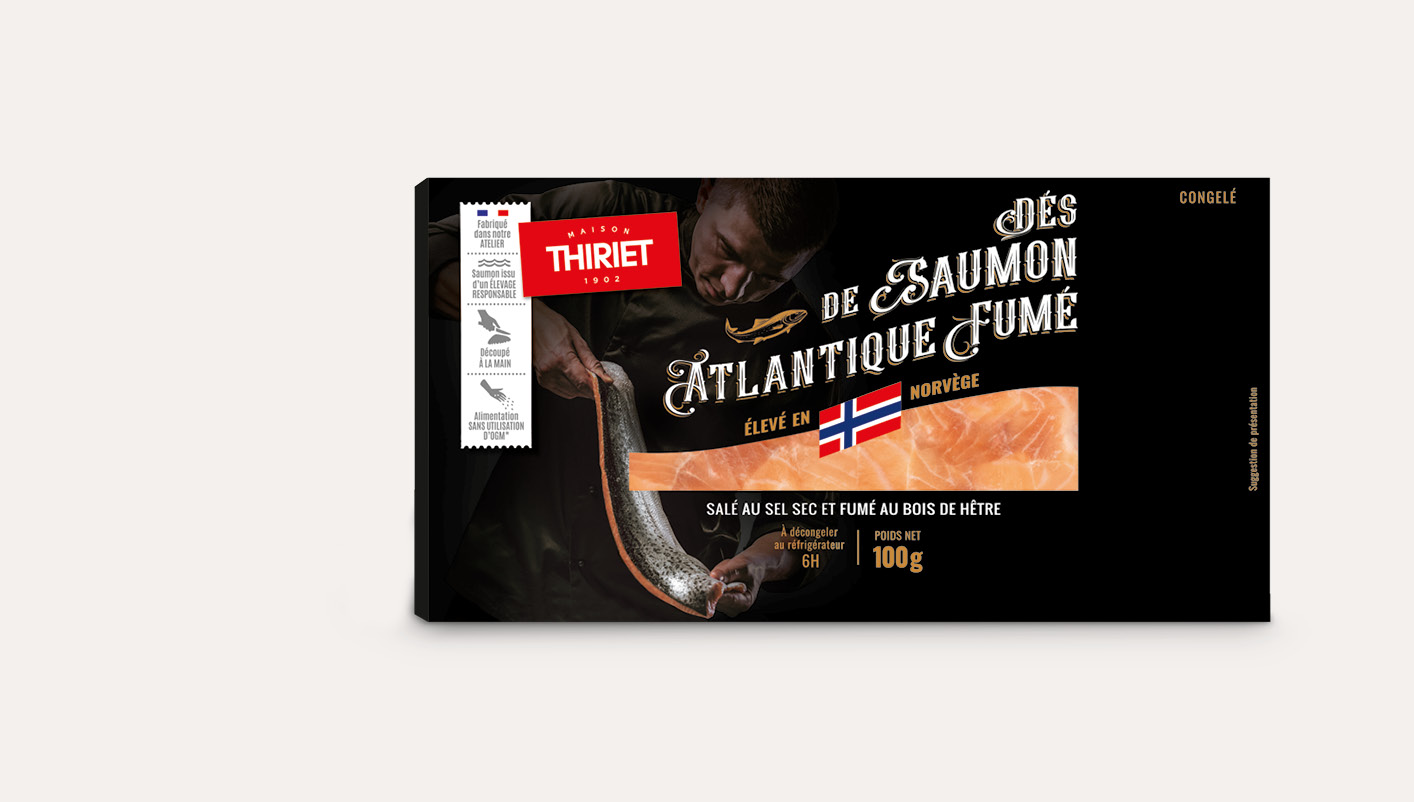 Dés de saumon Atlantique fumé