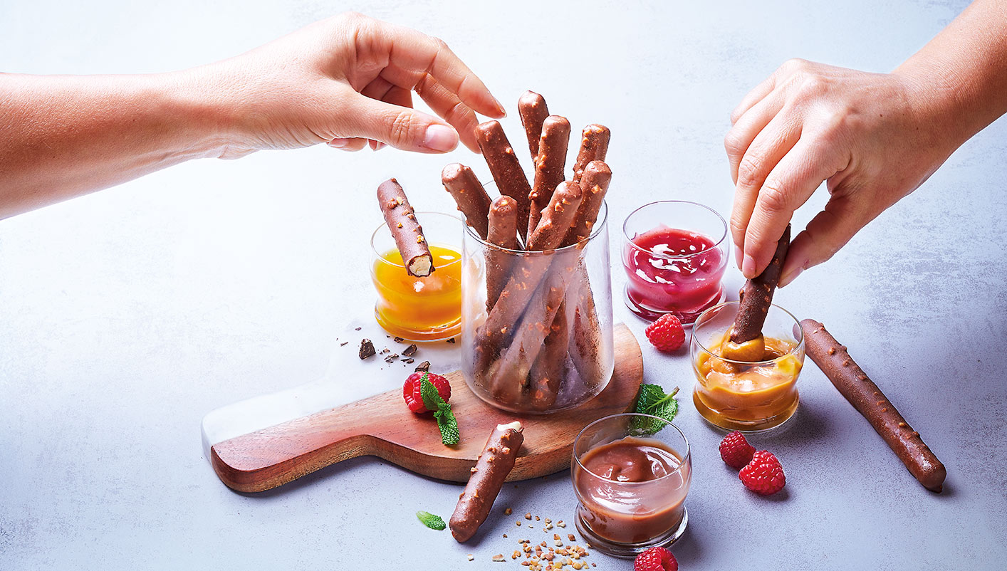 Sticks glacés & sauces à partager