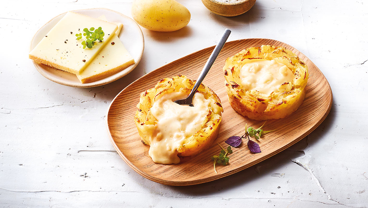 2 Fondants pommes de terre et raclette
