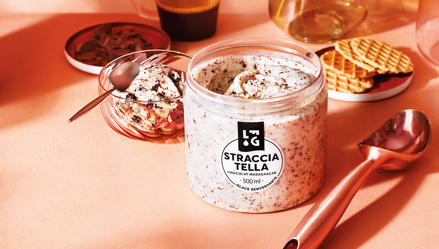 Crème glacée Stracciatella au chocolat noir de Madagascar