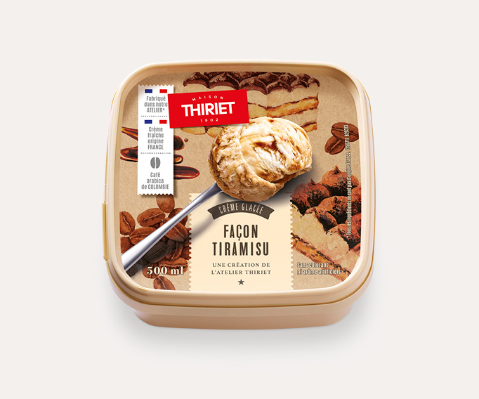 Crème glacée façon tiramisu