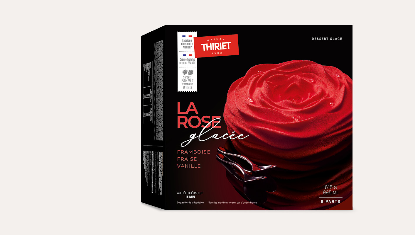 La rose glacée - framboise, fraise, vanille