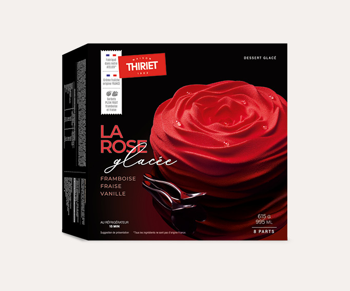La rose glacée - framboise, fraise, vanille