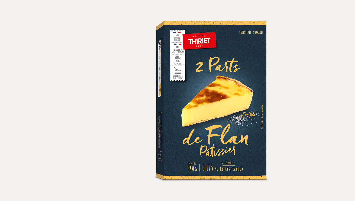 2 parts de flan pâtissier La 2ème à -50%