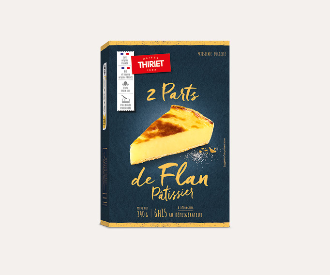 2 parts de flan pâtissier La 2ème à -50%