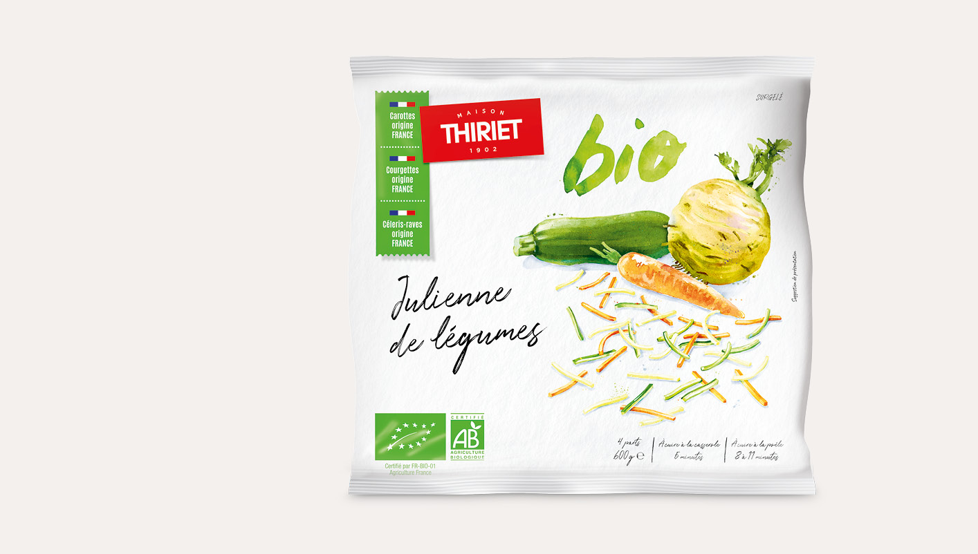 Julienne de légumes biologique