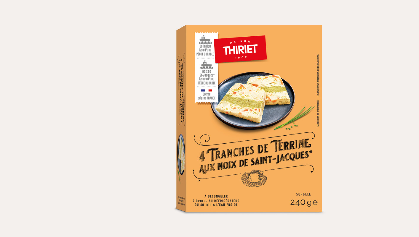 4 tranches de terrine aux noix de Saint-Jacques