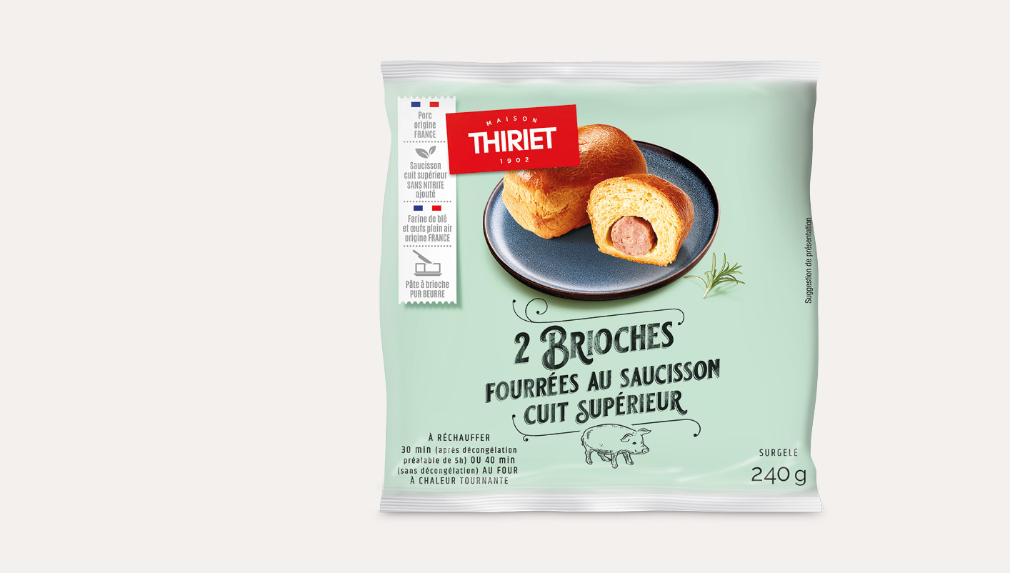 2 Brioches fourrées au saucisson cuit supérieur