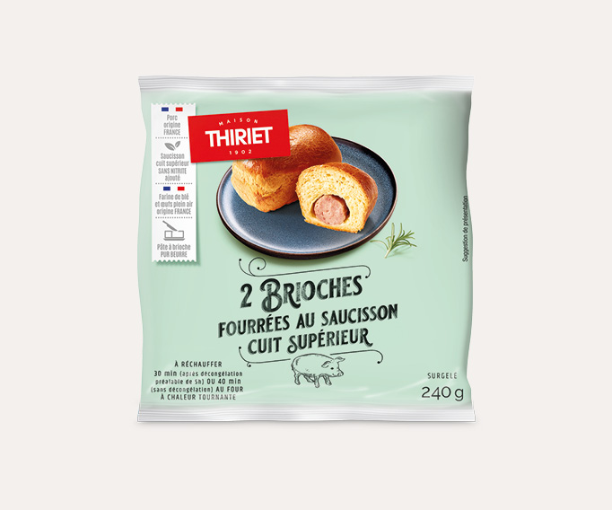2 Brioches fourrées au saucisson cuit supérieur