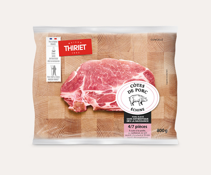 Côtes de porc échine sans antibiotique