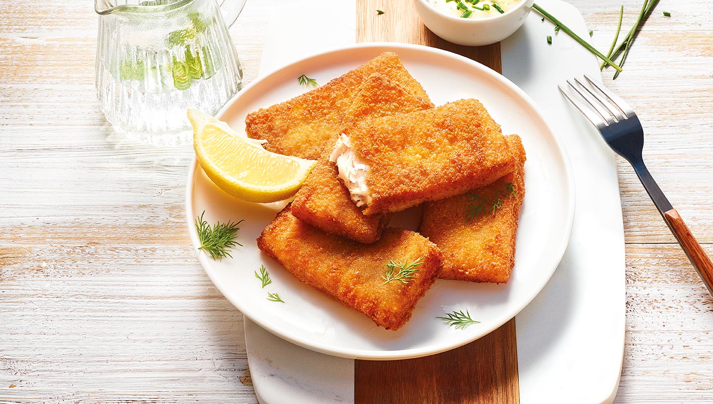 8 Portions de filets de colin d'Alaska panées