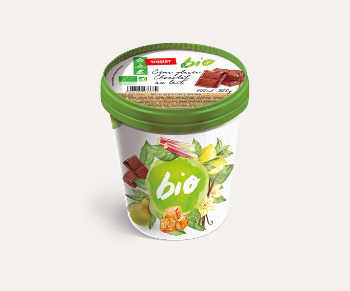 Crème glacée chocolat au lait biologique