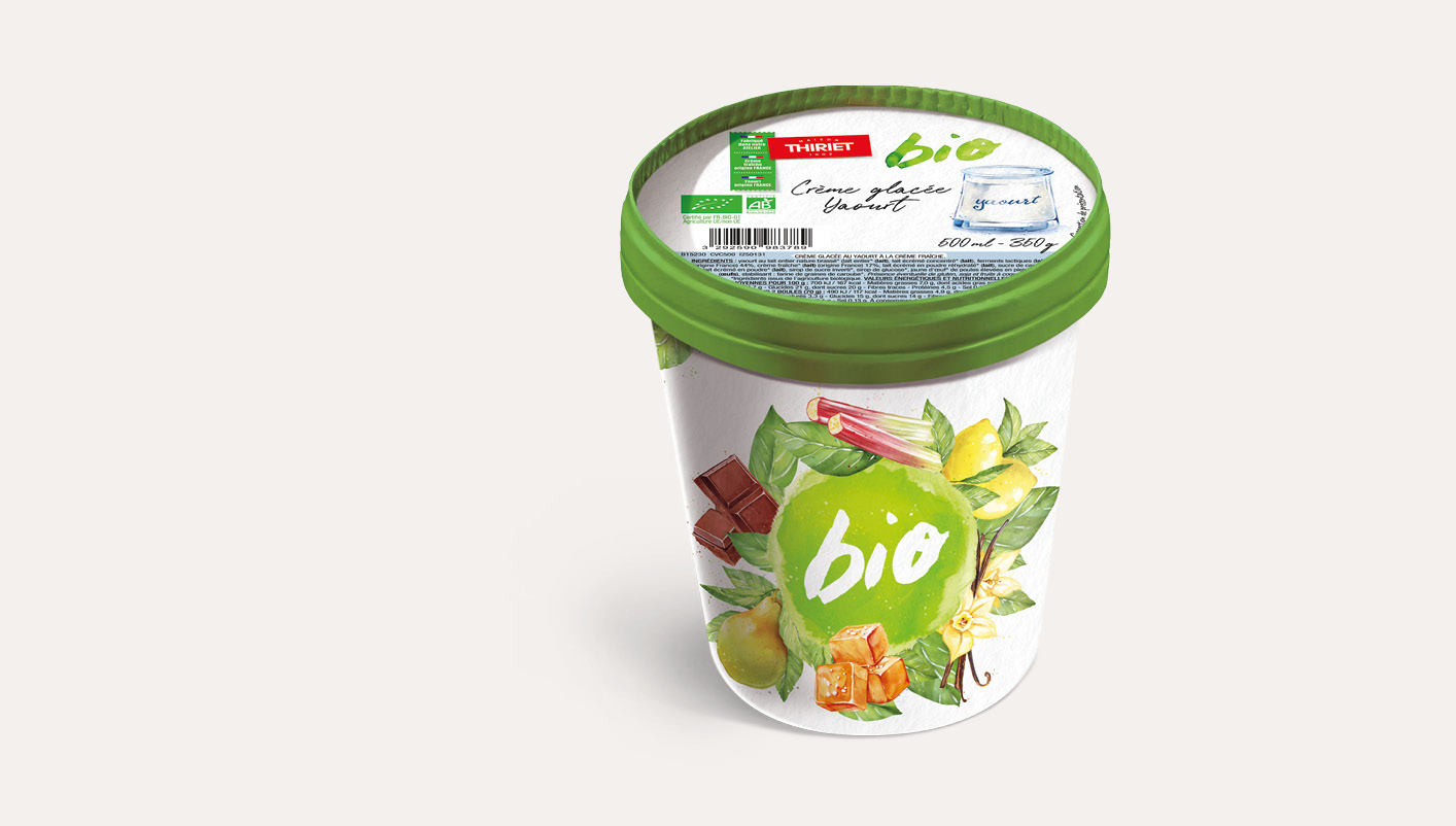 Crème glacée yaourt biologique
