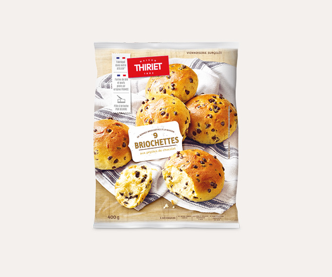 9 Briochettes pur beurre aux pépites de chocolat