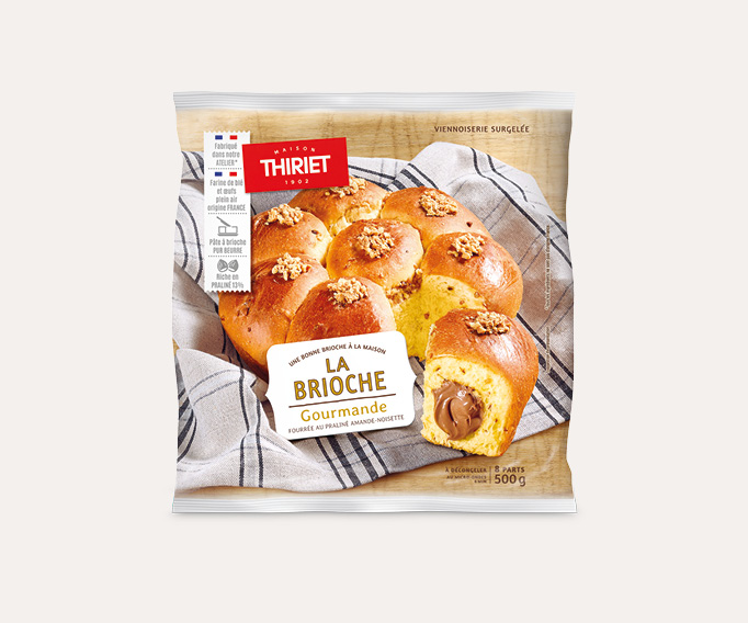 Brioche fourrée au praliné amande - noisette