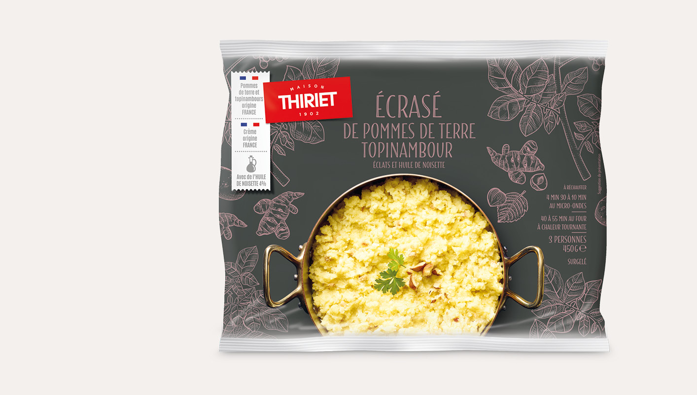 Écrasé de pommes de terre, topinambour, noisette