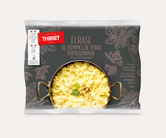 Écrasé de pommes de terre, topinambour, noisette