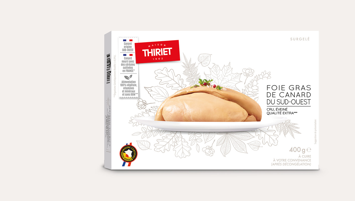 Foie gras de canard du Sud-Ouest, cru, éveiné