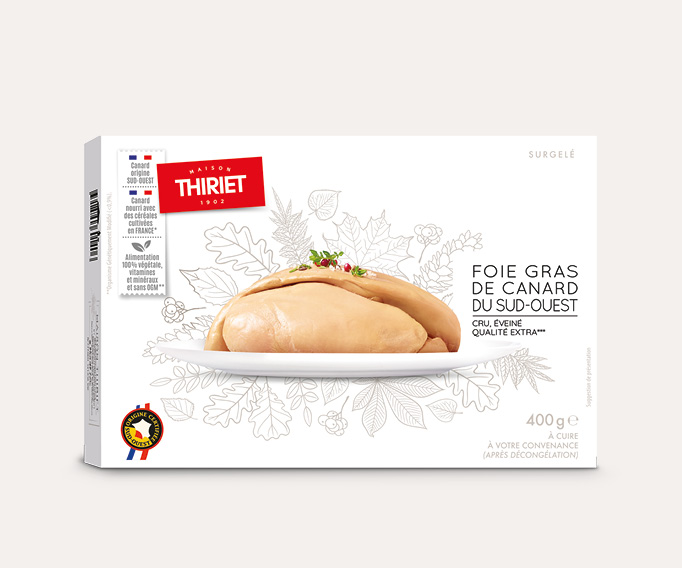 Foie gras de canard du Sud-Ouest, cru, éveiné